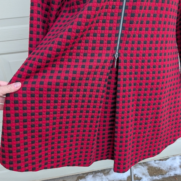 COMFY USA red gingham swing jacket S - Picture 7 of 9